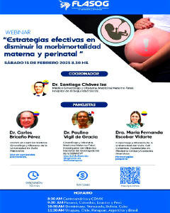 webinar "Estrategias efectivas en disminuir la morbimortalidad materna y perinatal"