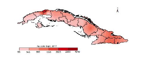 Pronóstico de acumulados del número de focos de Aedes aegypti en Cuba. Fuente: Boletín IPK